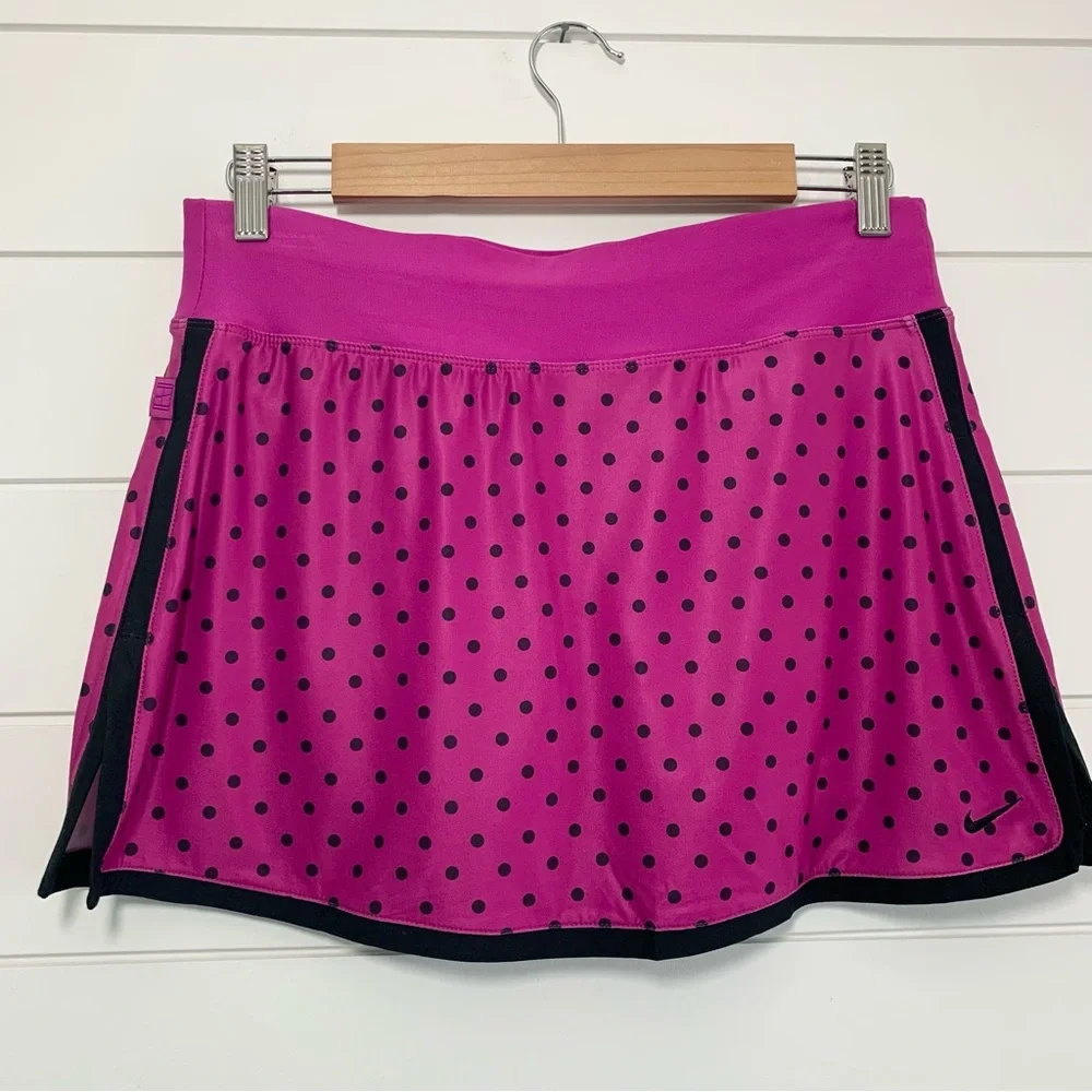 Nike Purple and Black Polka-Dot Golf/Tennis‎ Skort Size S
